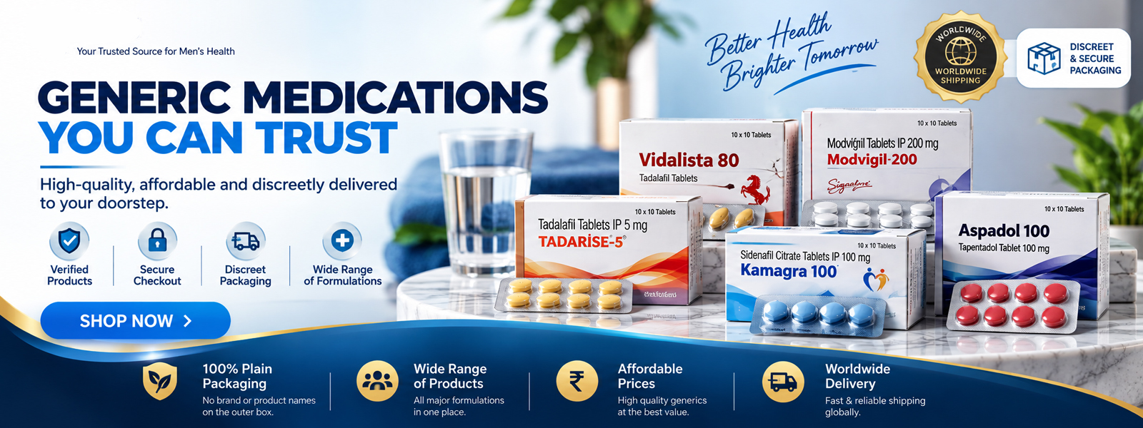 Generic Medications You Can Trust - High-quality, affordable and discreetly delivered