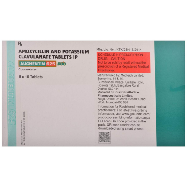AUGMENTIN 625 MG
